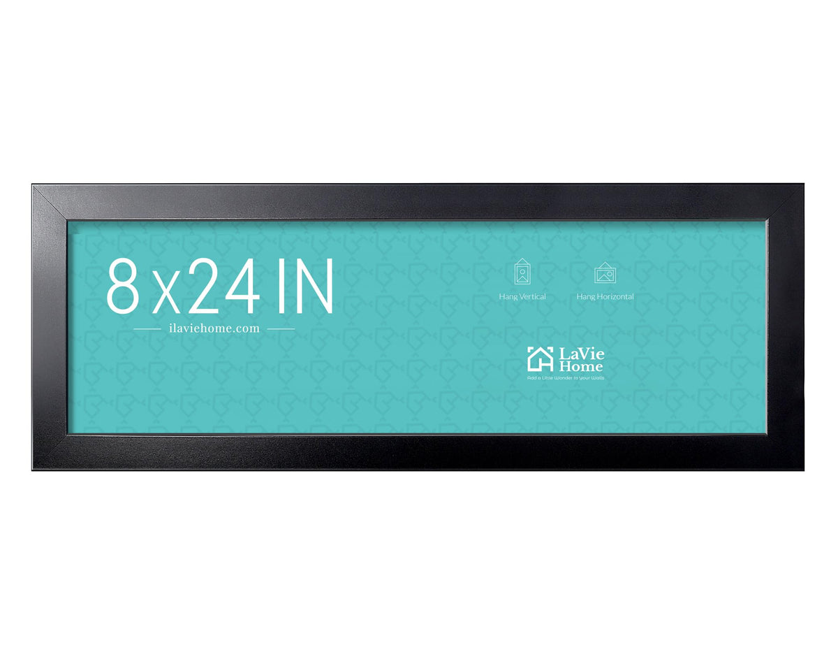 LaVie Home 14x18 Picture Frame Black Poster Frame,Display Pictures 12x16 with Mat or 14x18 Without Mat, Stable and Sturdy Frame and Polished Plexiglass, Horizontal and Vertical Format of The Walls