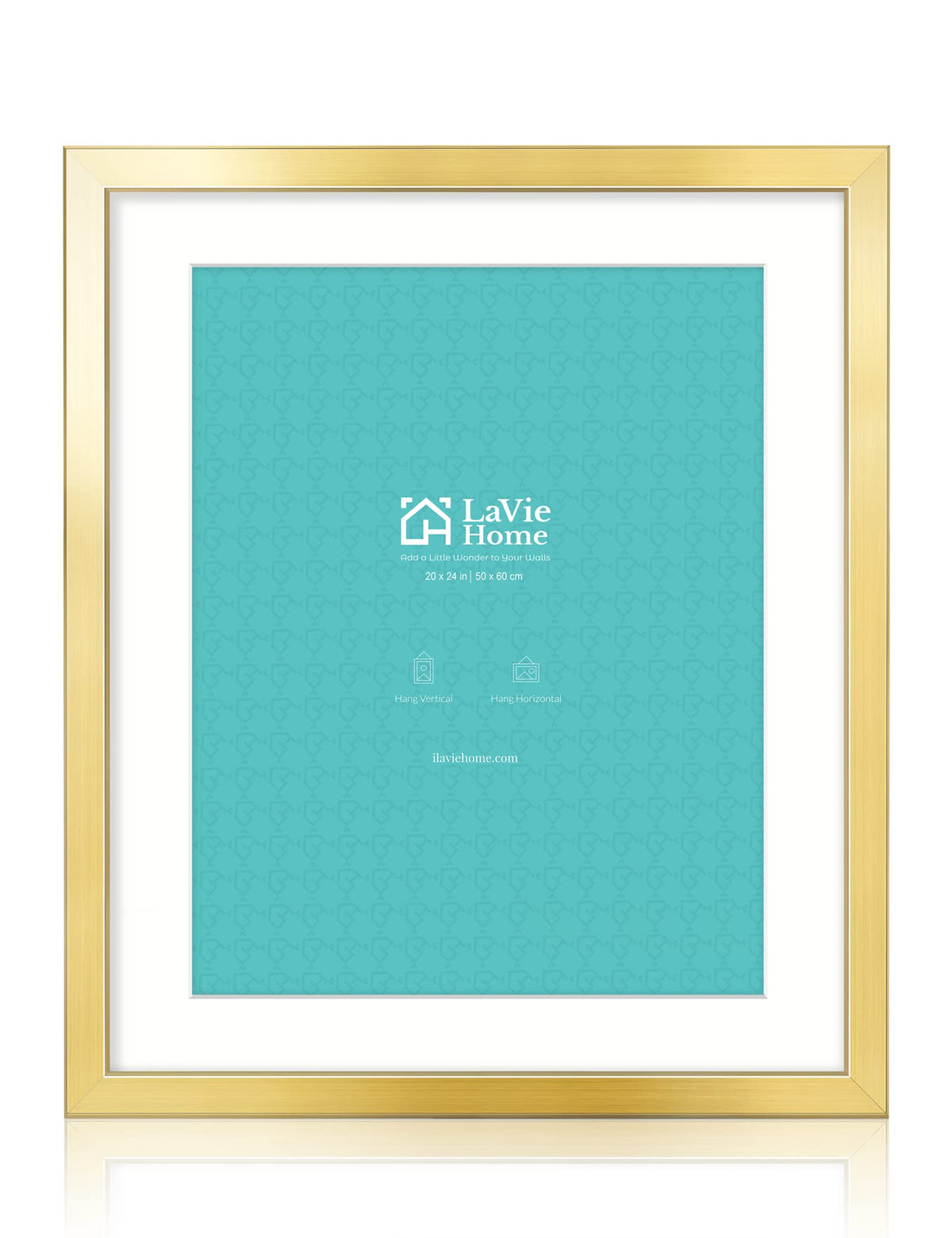 LaVie Home 14x18 Picture Frame Black Poster Frame,Display Pictures 12x16 with Mat or 14x18 Without Mat, Stable and Sturdy Frame and Polished Plexiglass, Horizontal and Vertical Format of The Walls