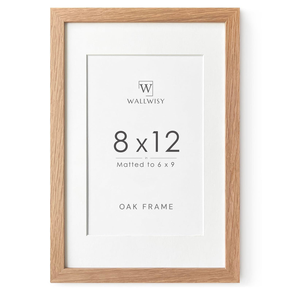 5x7 Picture Frame, Solid Oak Wood 5x7 Photo Frame with Mat to 4x6