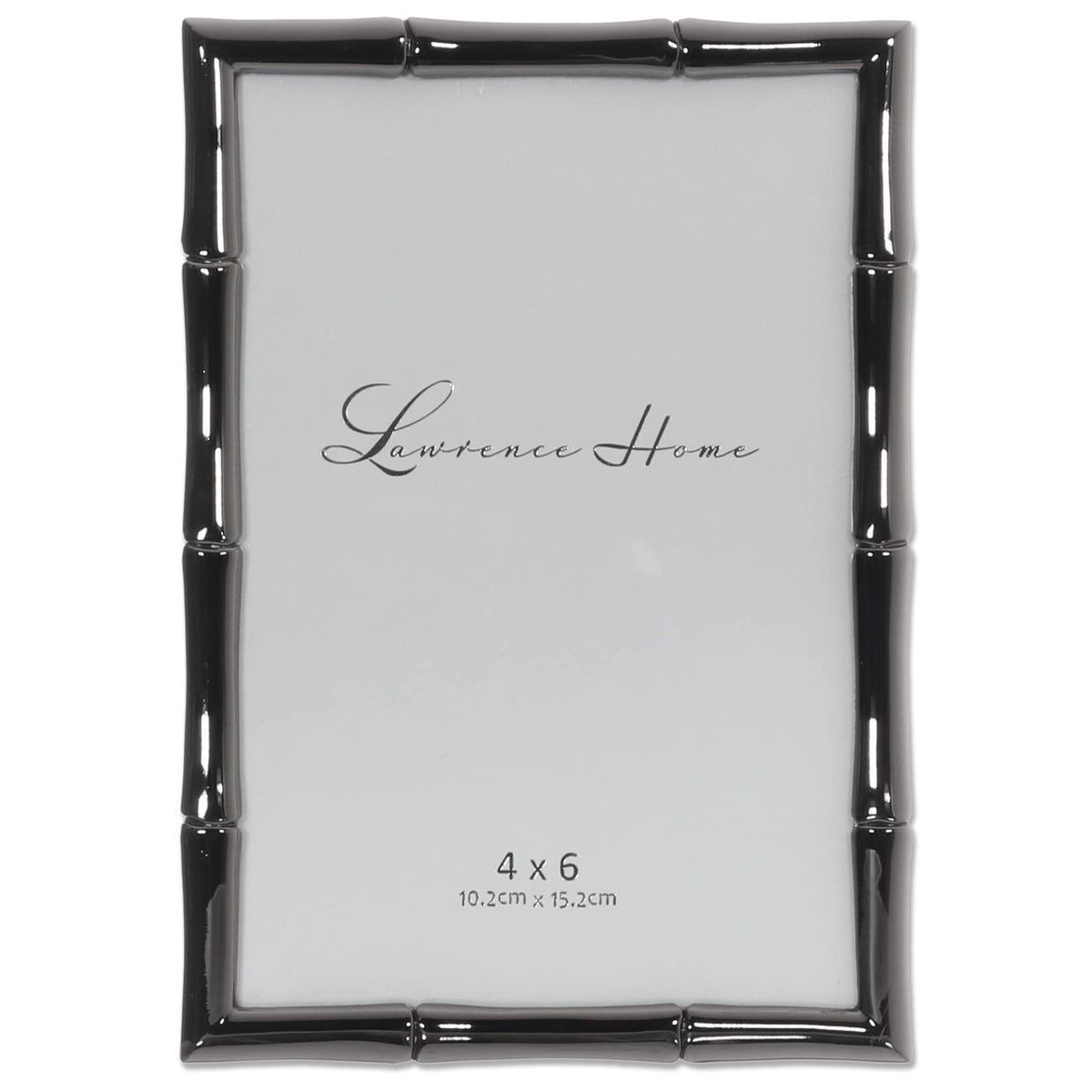 Lawrence 712246 4-Inch W x 6-Inch H Gold Metal Picture Frame with Bamboo Design