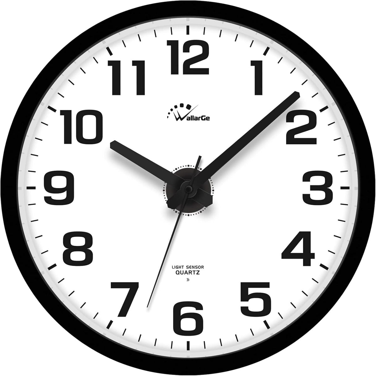 WallarGe Night Light Wall Clock for Bedroom, 12 Inch