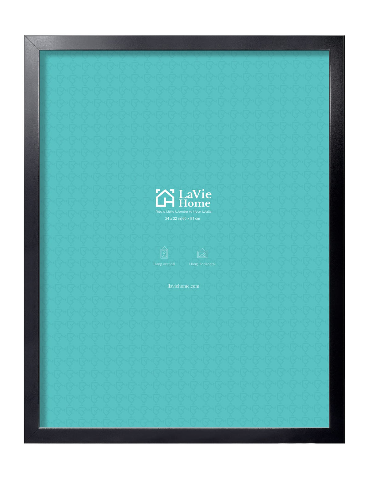 LaVie Home 14x18 Picture Frame Black Poster Frame,Display Pictures 12x16 with Mat or 14x18 Without Mat, Stable and Sturdy Frame and Polished Plexiglass, Horizontal and Vertical Format of The Walls