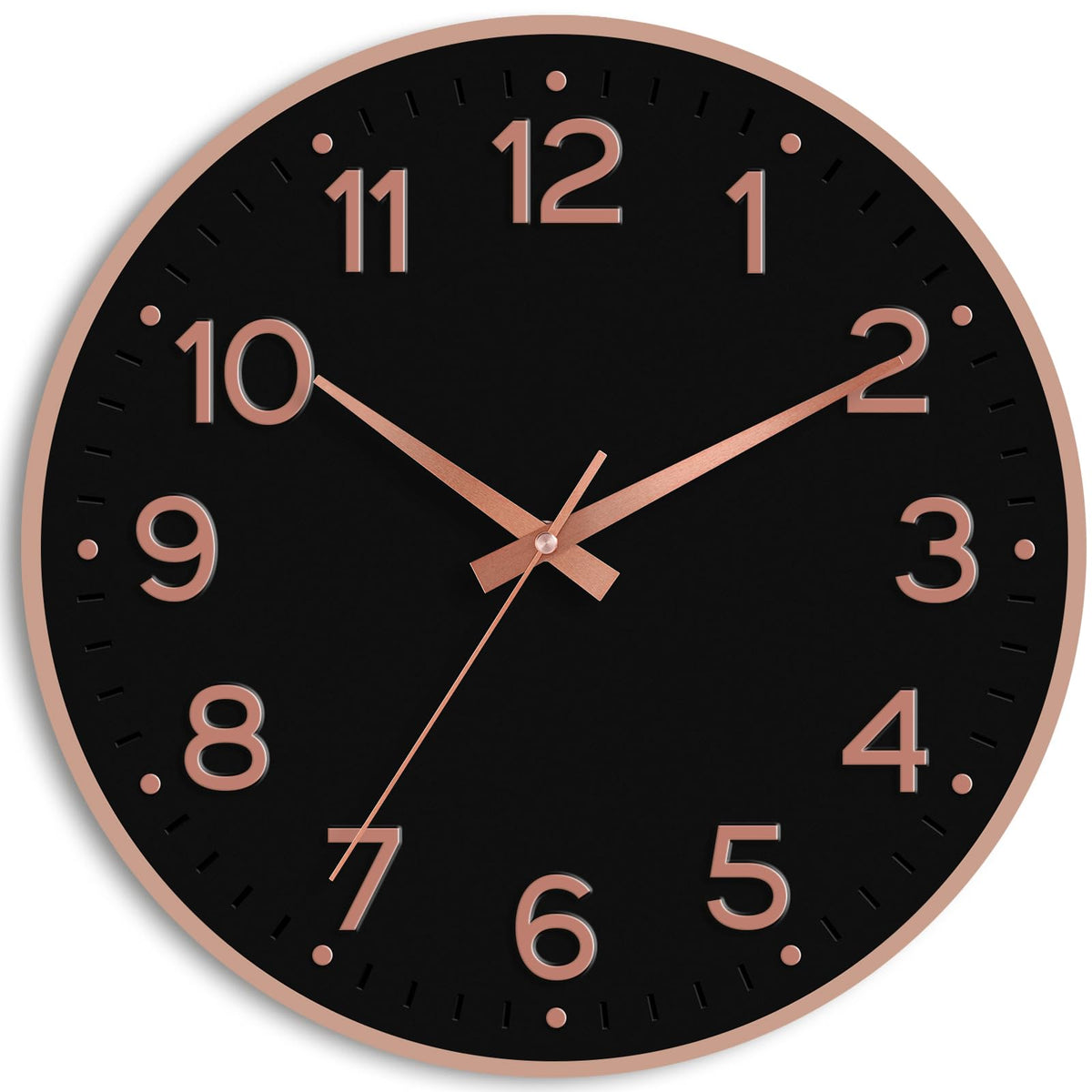 Roymnie 14 Inch Wall Clock Battery Operated Silent Non Ticking Green Analog