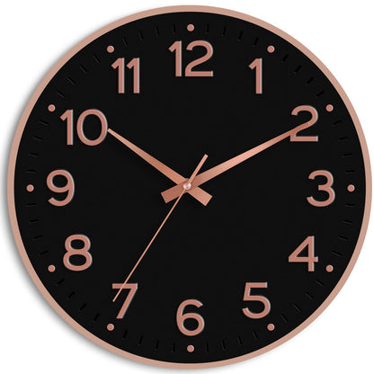 Roymnie 14 Inch Wall Clock Battery Operated Silent Non Ticking Green Analog