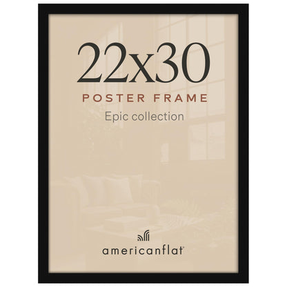Americanflat 16x20 Poster Frame - Engineered Wood - Black