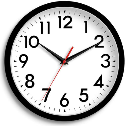 DAXSMY 14 Inch Wall Clock, Battery Operated Silent Non Ticking