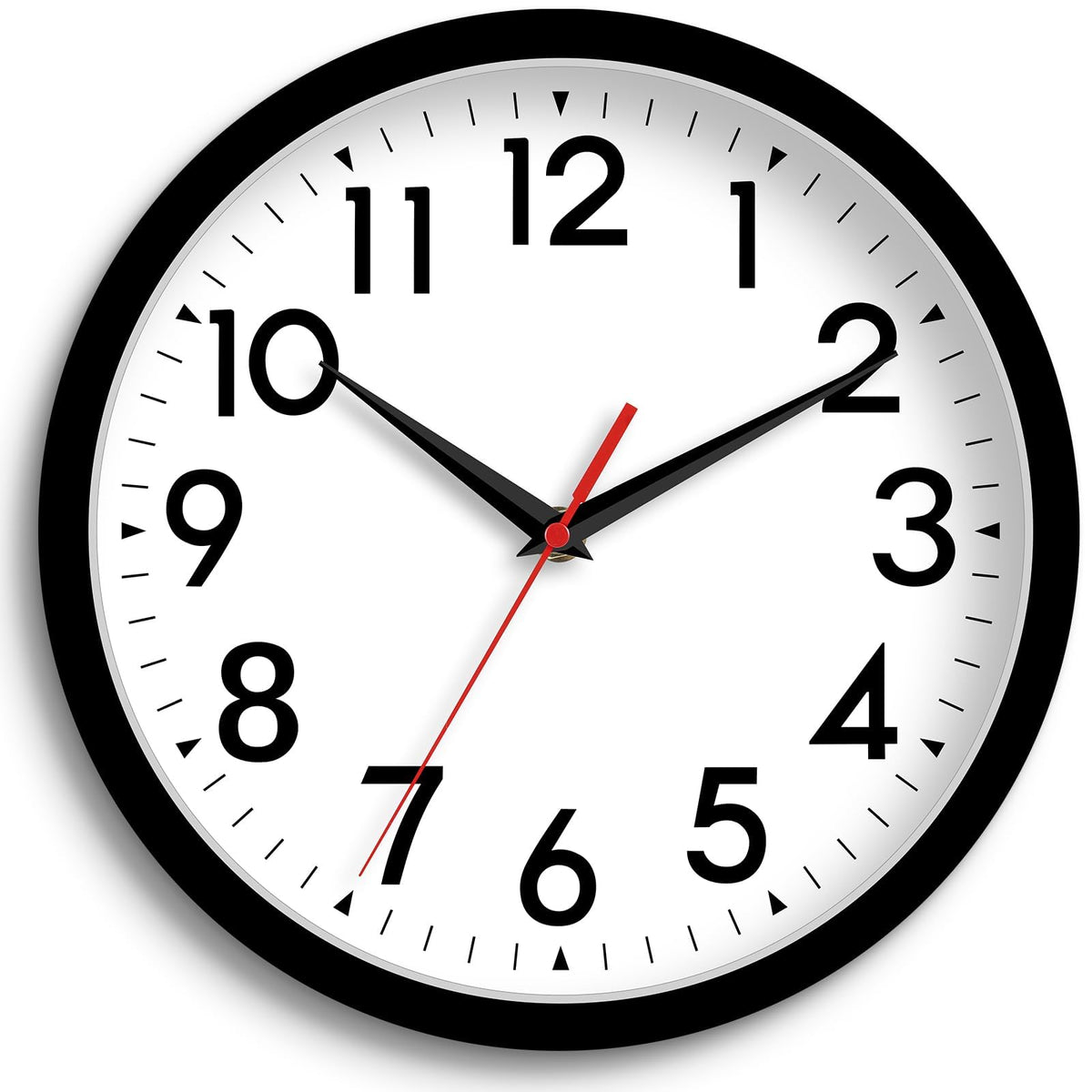 DAXSMY 12 Inch Wall Clock, Battery Operated Silent Non Ticking