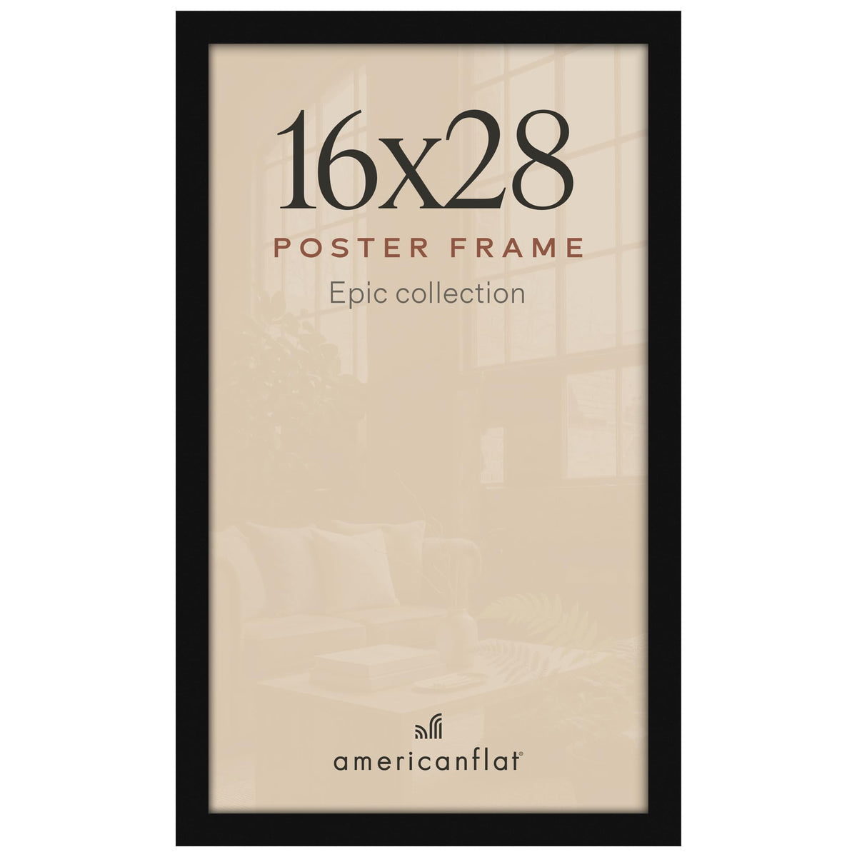Americanflat 16x20 Poster Frame - Engineered Wood - Black