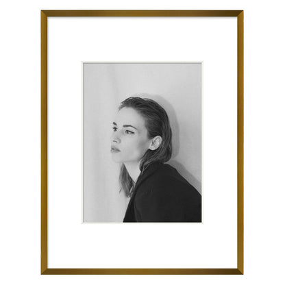 Golden State Art 11x14 Gold Aluminum Frame with White Mat, Real Glass