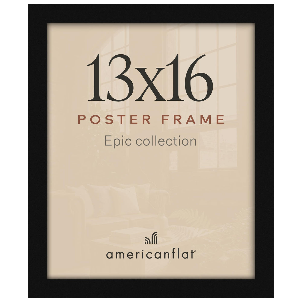 Americanflat 16x20 Poster Frame - Engineered Wood - Black