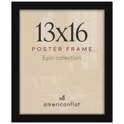 Americanflat 16x20 Poster Frame - Engineered Wood - Black