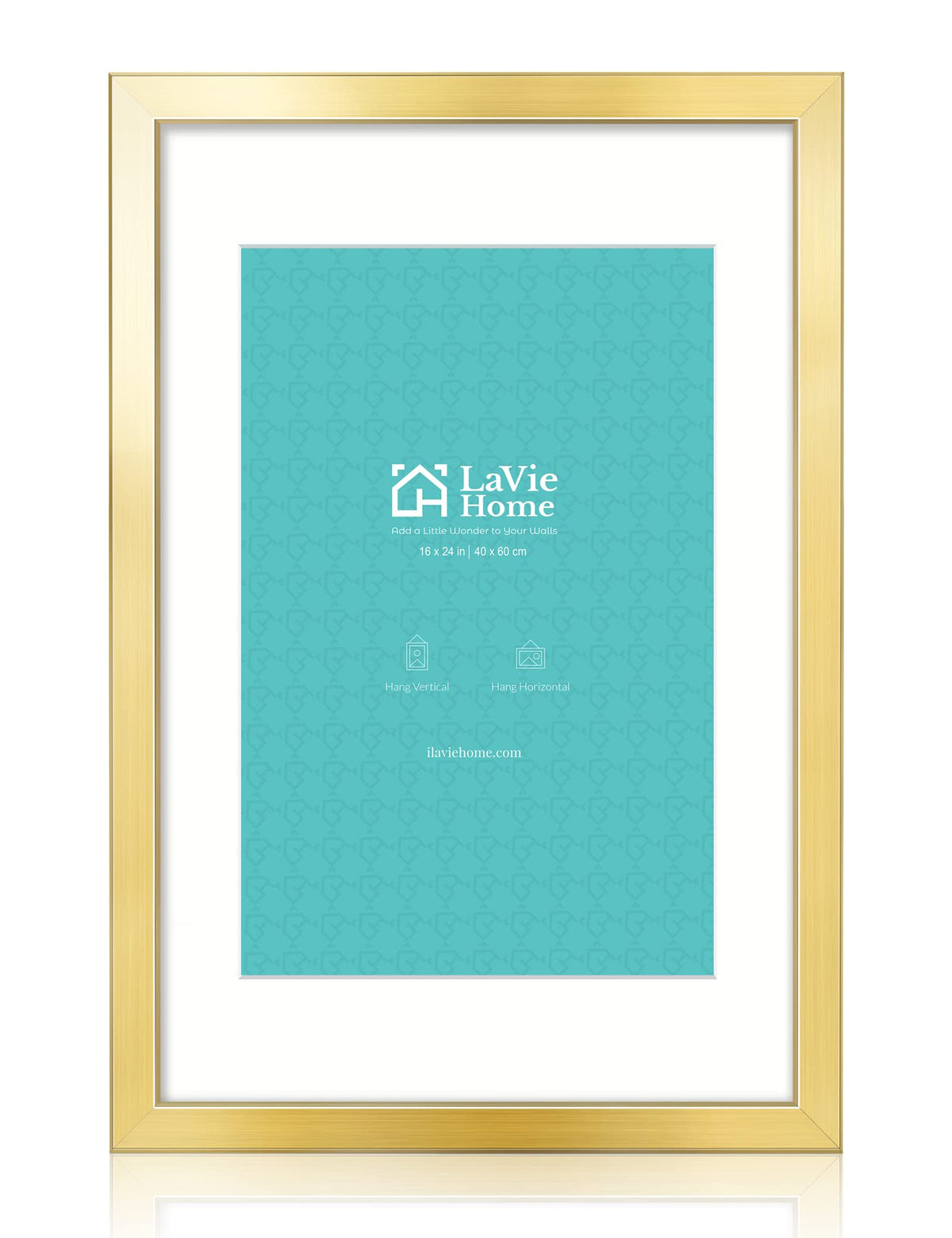 LaVie Home 14x18 Picture Frame Black Poster Frame,Display Pictures 12x16 with Mat or 14x18 Without Mat, Stable and Sturdy Frame and Polished Plexiglass, Horizontal and Vertical Format of The Walls