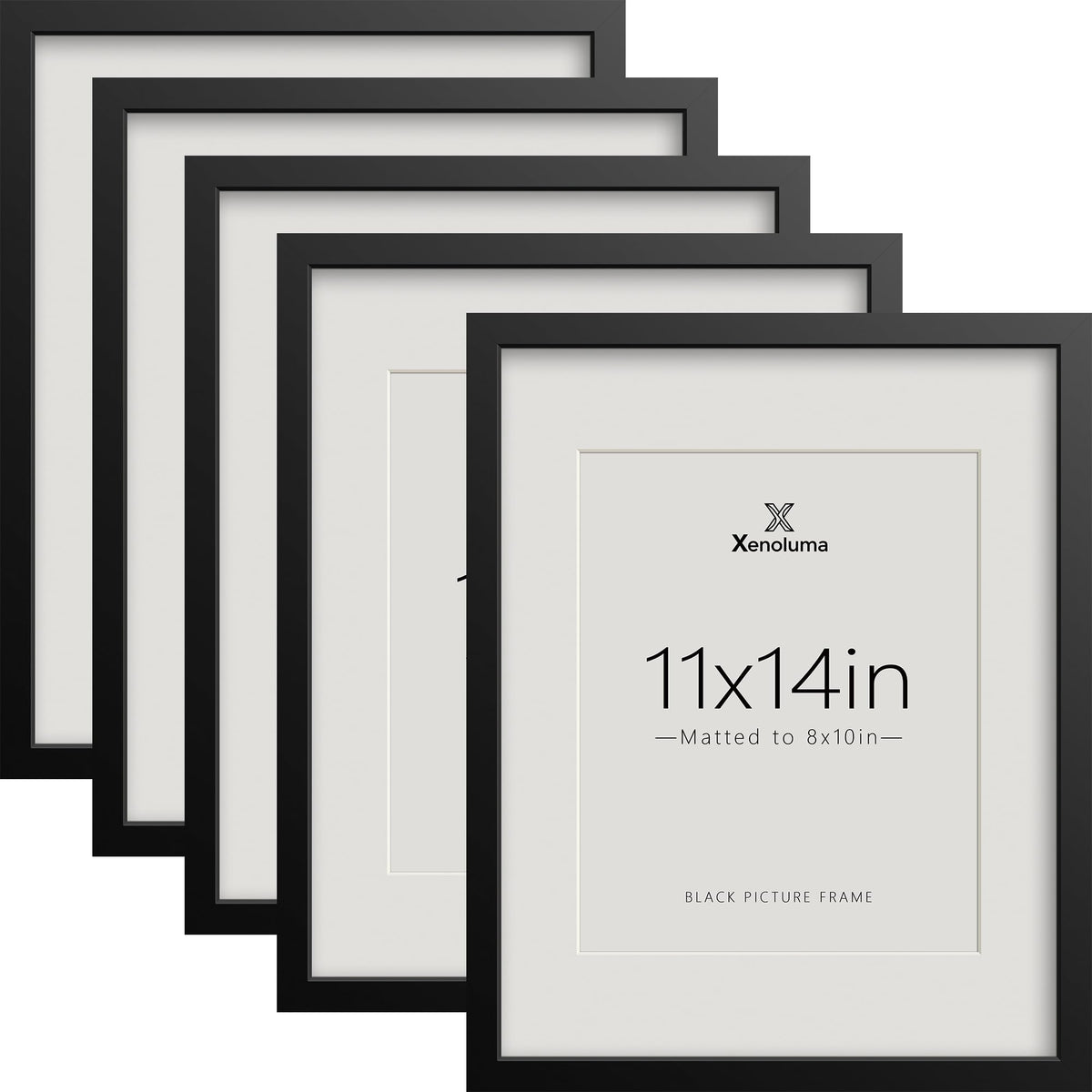 8.5 By 11 Picture Frames 6x8 with Mat - Black Photo Frame 1 Pack