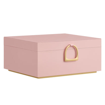 SONGMICS 2-Layer Jewelry Box with Handle, Removable Tray, Floating Effect