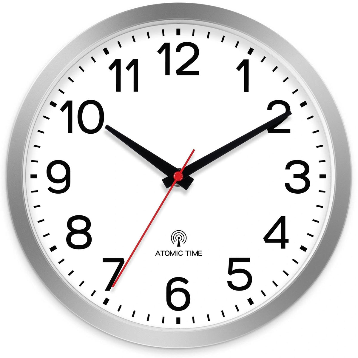 AKCISOT 8 Inch Wall Clock, Silent Battery Operated Analog Clock, Black