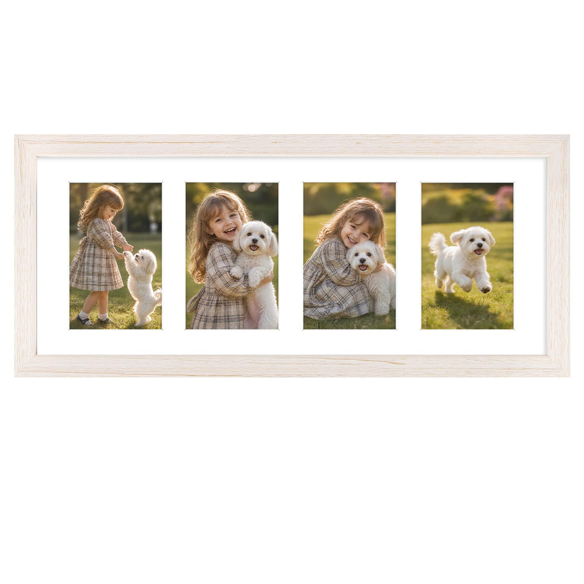 Golden State Art 9-Openings 4x6 Wood Collage Picture Frame Black
