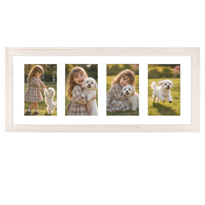 Golden State Art 9-Openings 4x6 Wood Collage Picture Frame Black
