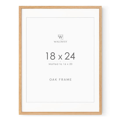 5x7 Picture Frame, Solid Oak Wood 5x7 Photo Frame with Mat to 4x6