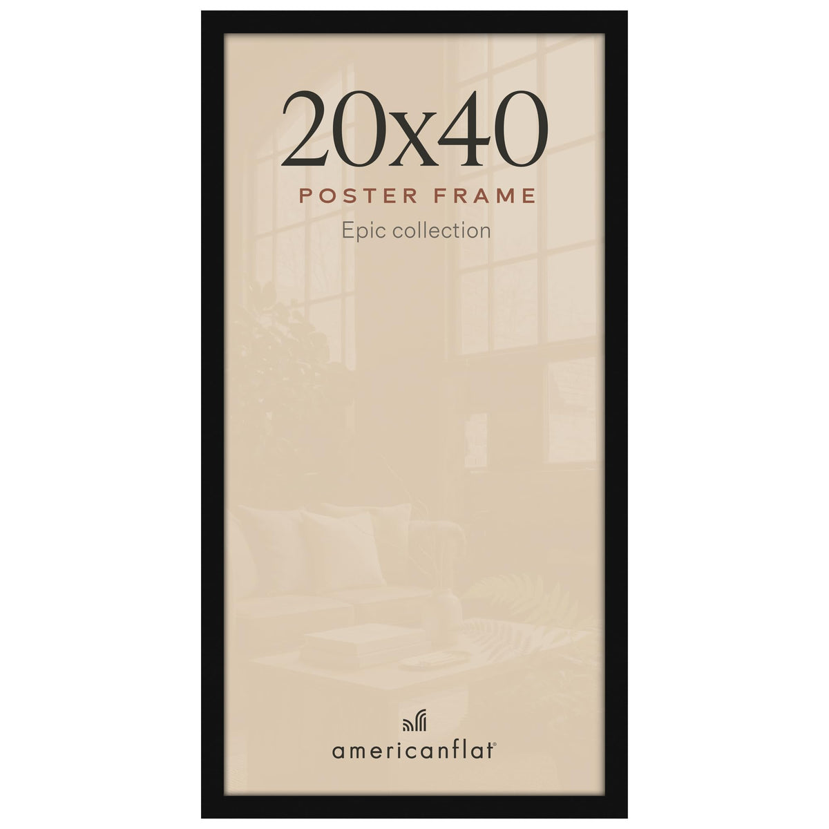 Americanflat 16x20 Poster Frame - Engineered Wood - Black