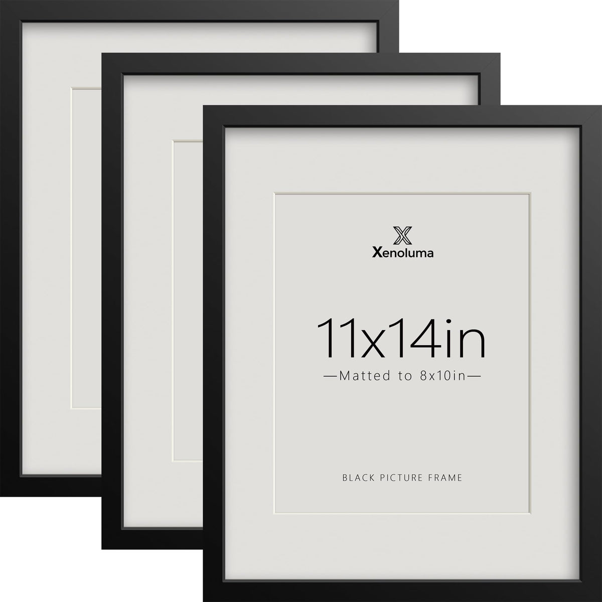 8.5 By 11 Picture Frames 6x8 with Mat - Black Photo Frame 1 Pack