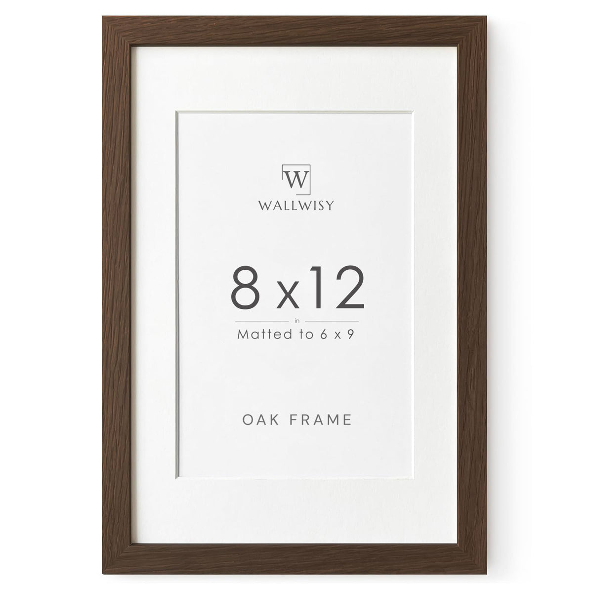 5x7 Picture Frame, Solid Oak Wood 5x7 Photo Frame with Mat to 4x6