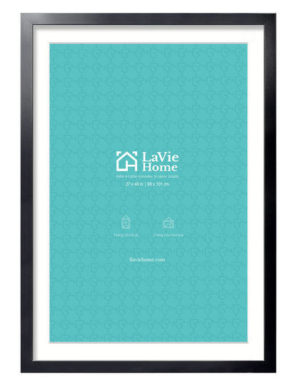 LaVie Home 14x18 Picture Frame Black Poster Frame,Display Pictures 12x16 with Mat or 14x18 Without Mat, Stable and Sturdy Frame and Polished Plexiglass, Horizontal and Vertical Format of The Walls