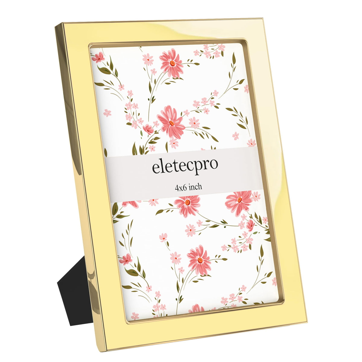 eletecpro 4x6 Enamel Picture Frame with Real Glass Cover, Pink, 1-Pack
