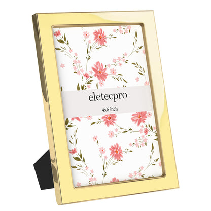 eletecpro 4x6 Enamel Picture Frame with Real Glass Cover, Pink, 1-Pack