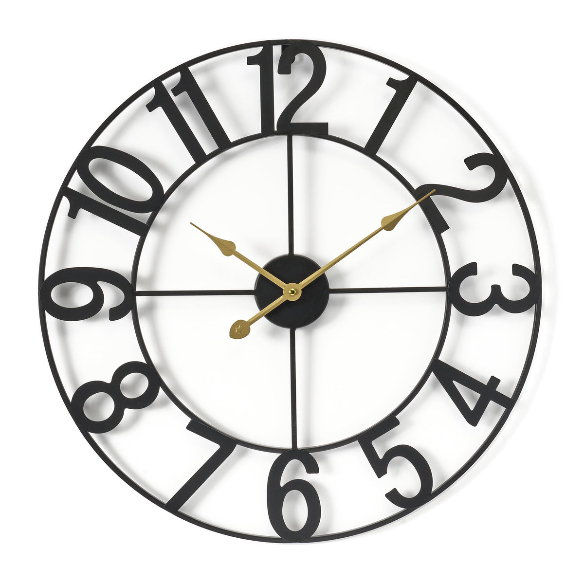 Sorbus Large Wall Clock, Metal Frame, Battery Powered (24 Inch, Bronze)