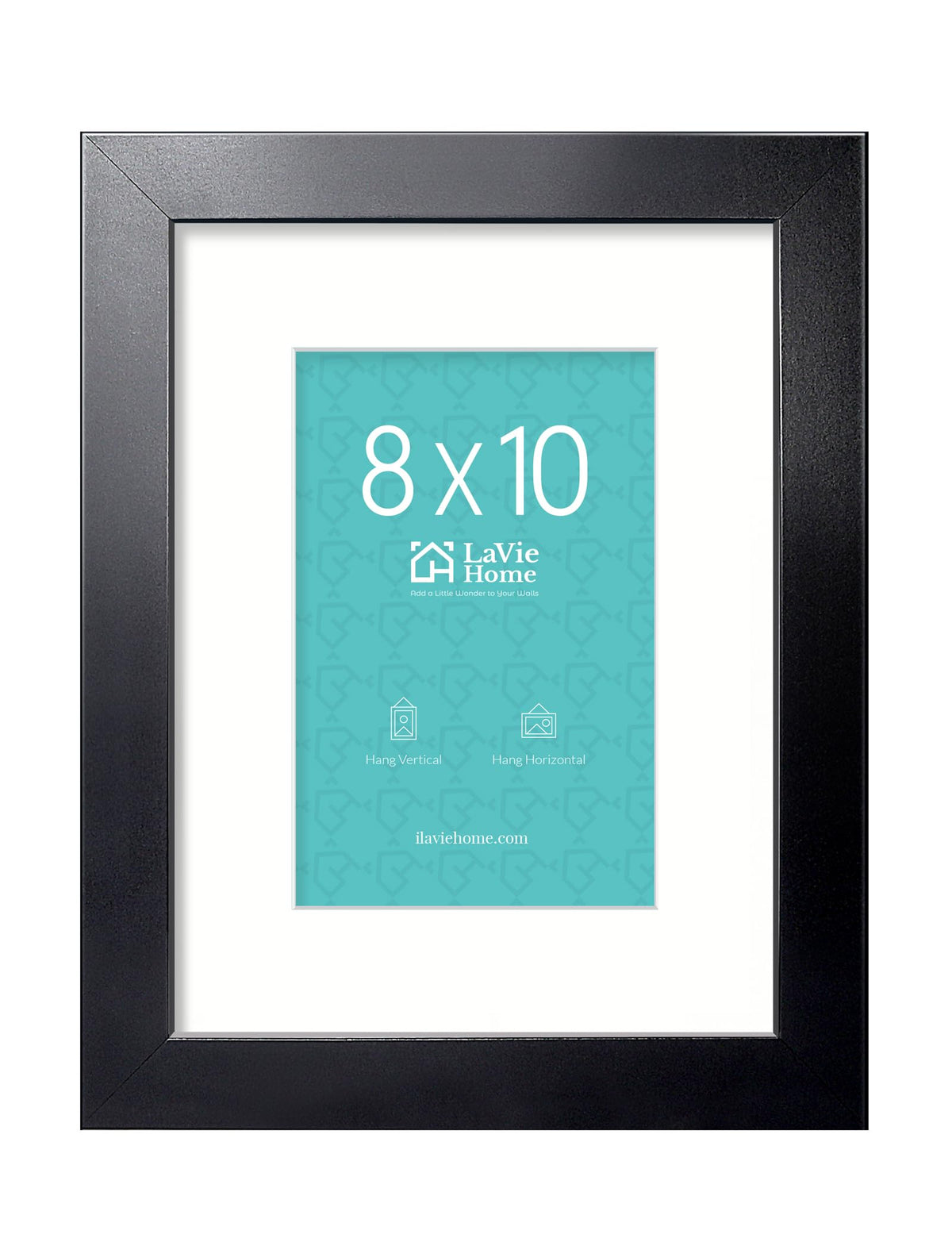 LaVie Home 14x18 Picture Frame Black Poster Frame,Display Pictures 12x16 with Mat or 14x18 Without Mat, Stable and Sturdy Frame and Polished Plexiglass, Horizontal and Vertical Format of The Walls