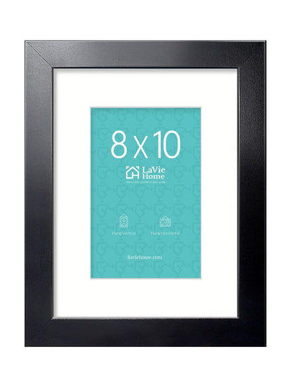 LaVie Home 14x18 Picture Frame Black Poster Frame,Display Pictures 12x16 with Mat or 14x18 Without Mat, Stable and Sturdy Frame and Polished Plexiglass, Horizontal and Vertical Format of The Walls