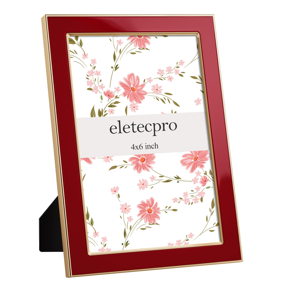 eletecpro 4x6 Enamel Picture Frame with Real Glass Cover, Pink, 1-Pack