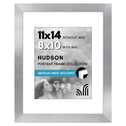 Americanflat 22x28 Poster Frame - Matted to 18x24 - Engineered Wood - Black