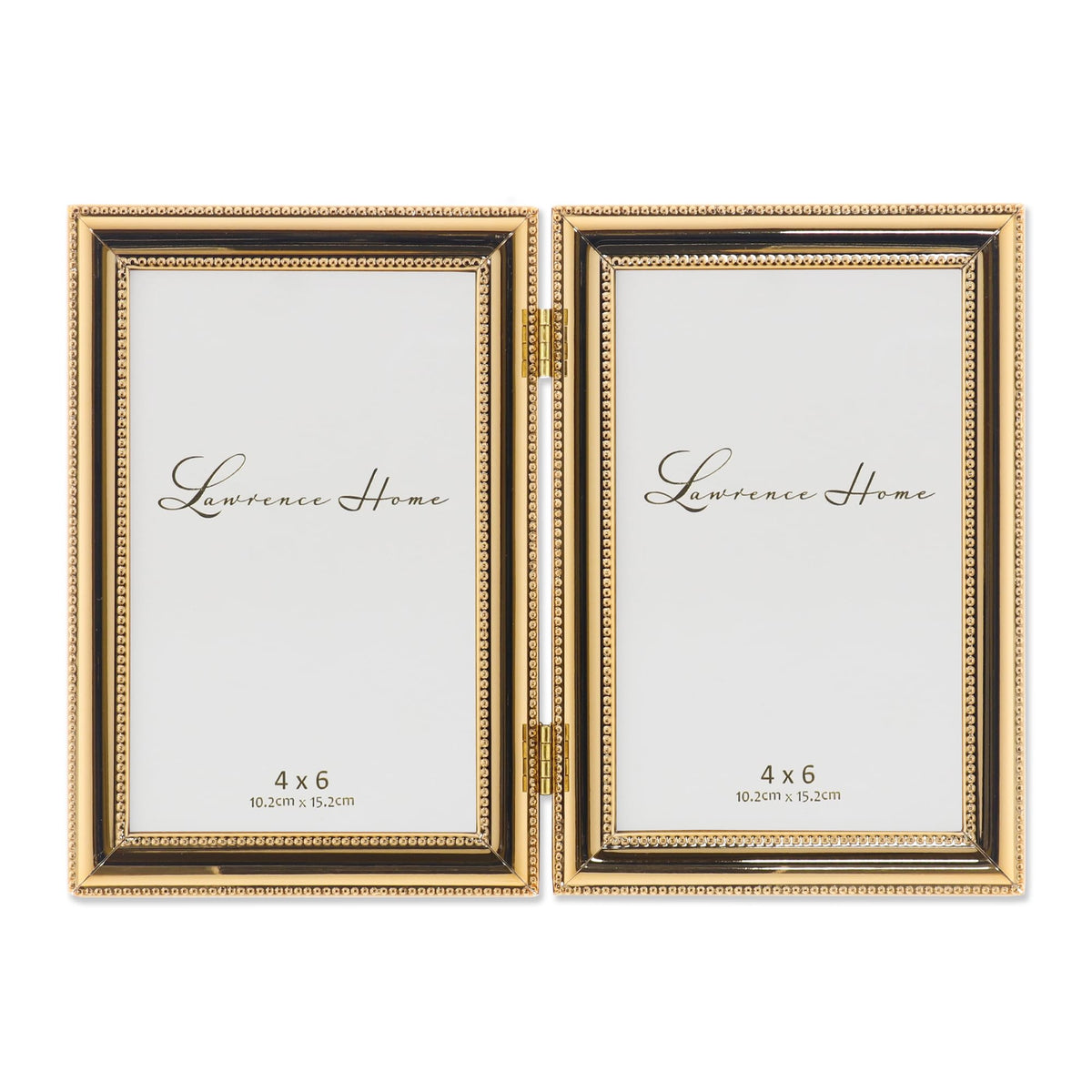 Lawrence Frames 510780 8x10 Metal Picture Frame Silver-Plate with Delicate Beading
