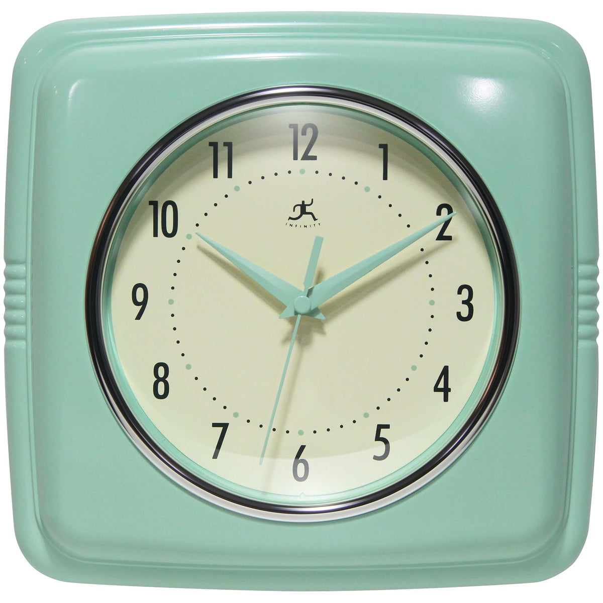 Infinity Instruments Retro Wall Clock for Living Room – Silent
