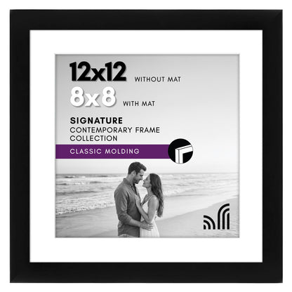 Americanflat 11x14 Picture Frame - Matted to 8x10 - Engineered Wood - Black