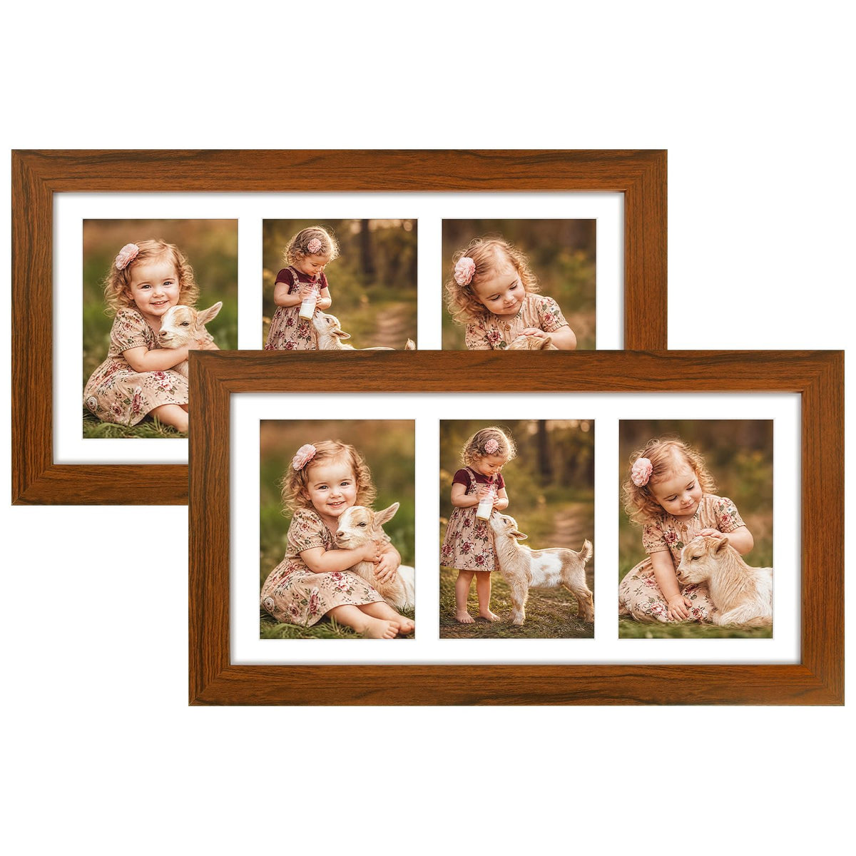 Golden State Art 9-Openings 4x6 Wood Collage Picture Frame Black