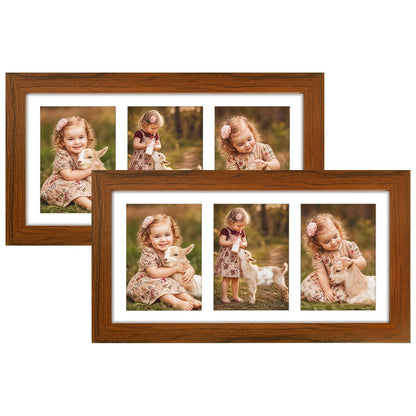 Golden State Art 9-Openings 4x6 Wood Collage Picture Frame Black