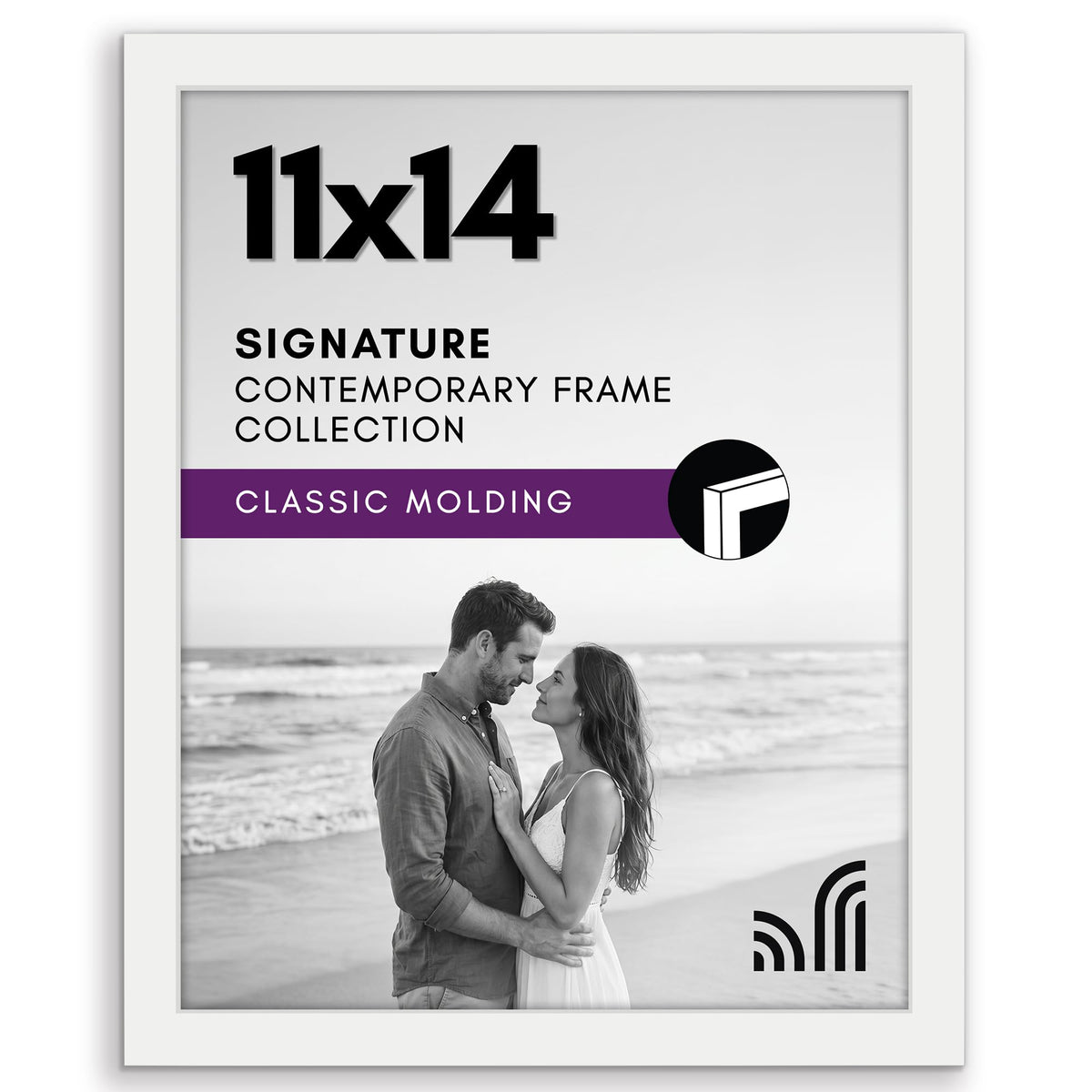 Americanflat 11x17 Picture Frame - Engineered Wood - Black
