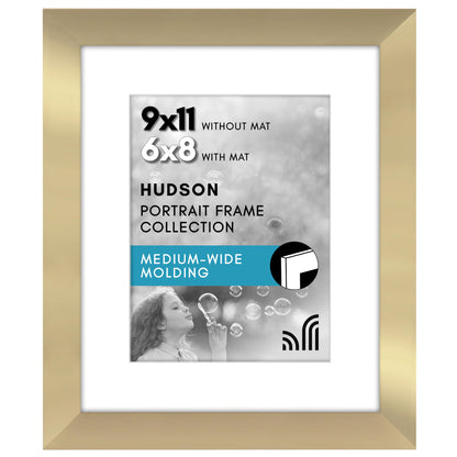 Americanflat 22x28 Poster Frame - Matted to 18x24 - Engineered Wood - Black