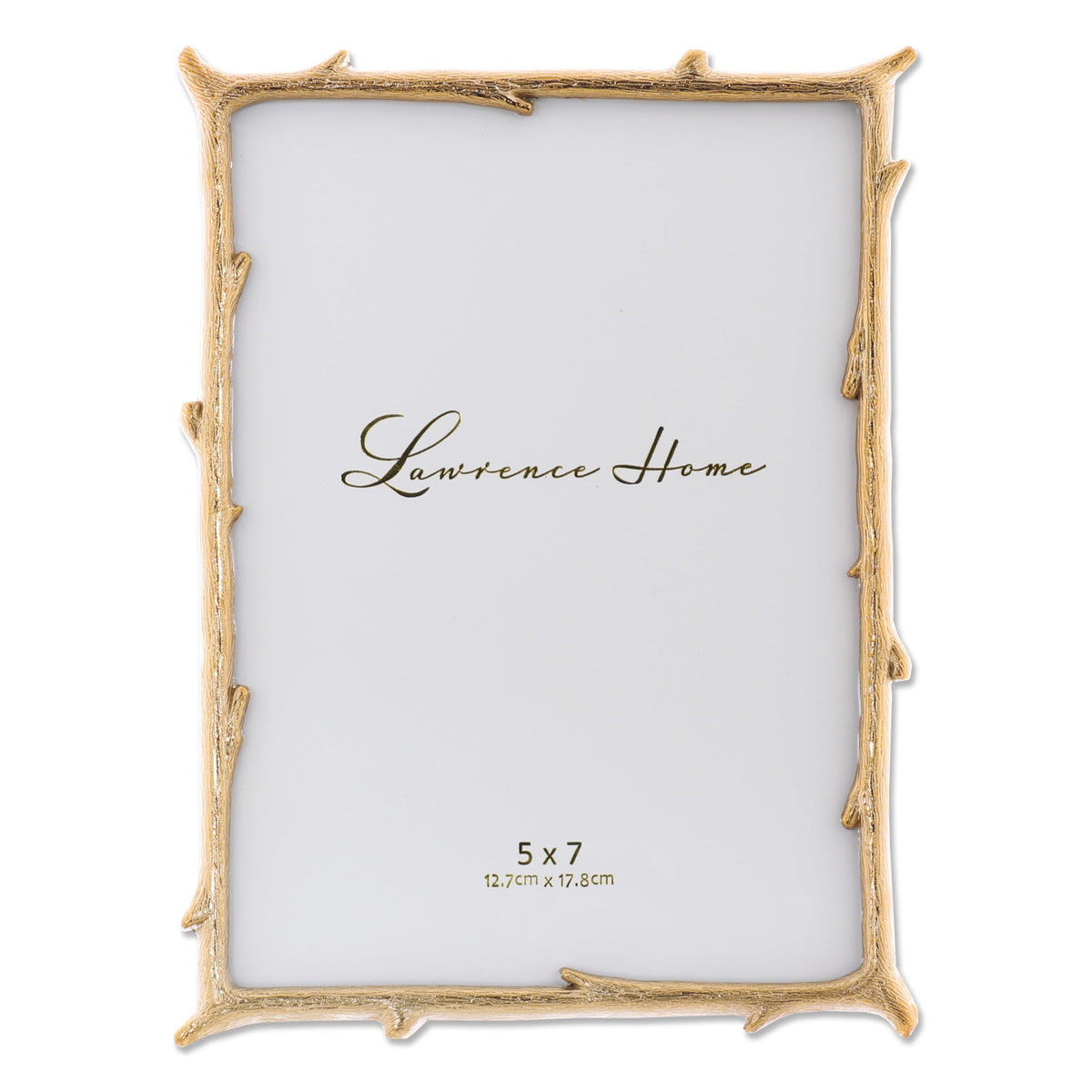 Lawrence Frames 4x6 Gold Metal Natural Branch Design Picture Frame