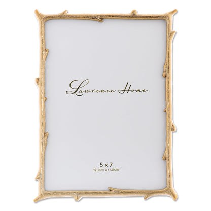Lawrence Frames 4x6 Gold Metal Natural Branch Design Picture Frame