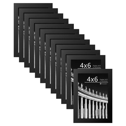 Picrit 8x10 Picture Frame Set of 12, Modern Gallery Wall Frames, Black