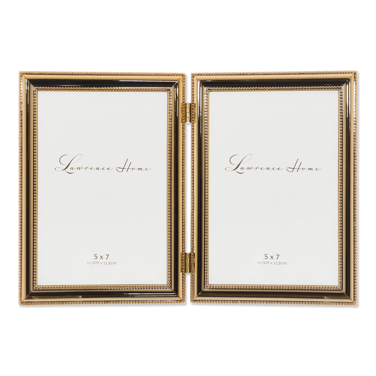 Lawrence Frames 510780 8x10 Metal Picture Frame Silver-Plate with Delicate Beading