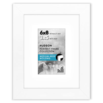 Americanflat 22x28 Poster Frame - Matted to 18x24 - Engineered Wood - Black