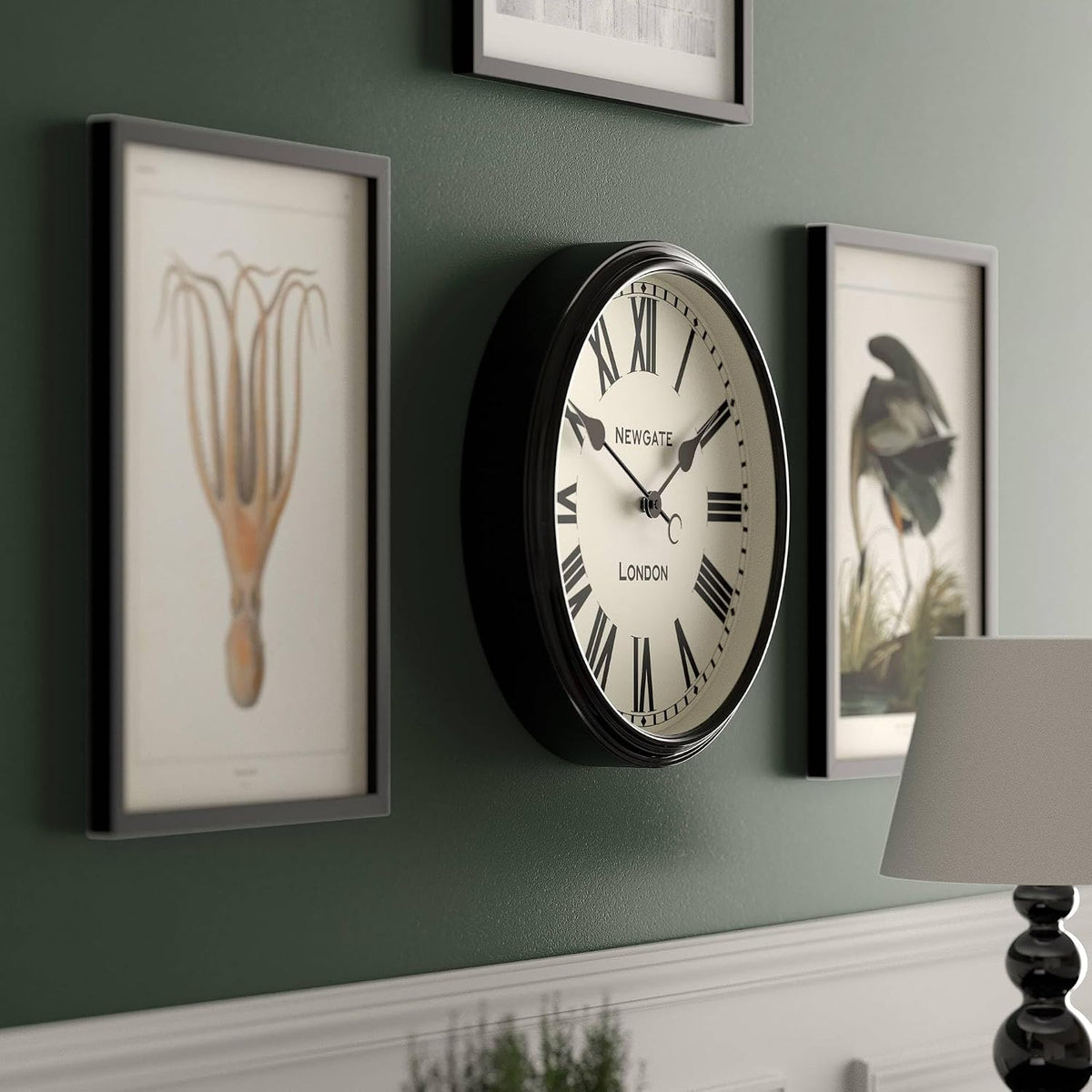 NEWGATE® Spitalfields wall Clock | Large Classic Metal Clock | 16"
