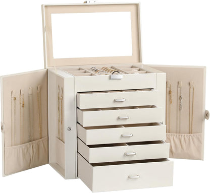 Frebeauty 6-Layer Jewelry Box for Women,Large Jewelry Organizer with Drawer