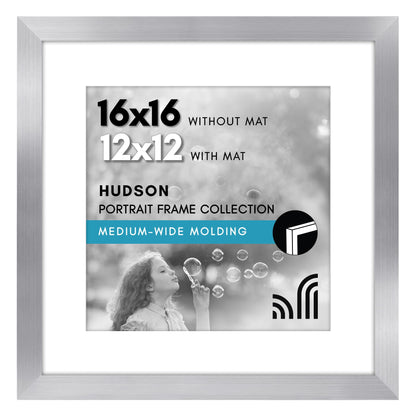 Americanflat 22x28 Poster Frame - Matted to 18x24 - Engineered Wood - Black
