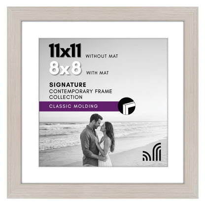 Americanflat 11x14 Picture Frame - Matted to 8x10 - Engineered Wood - Black