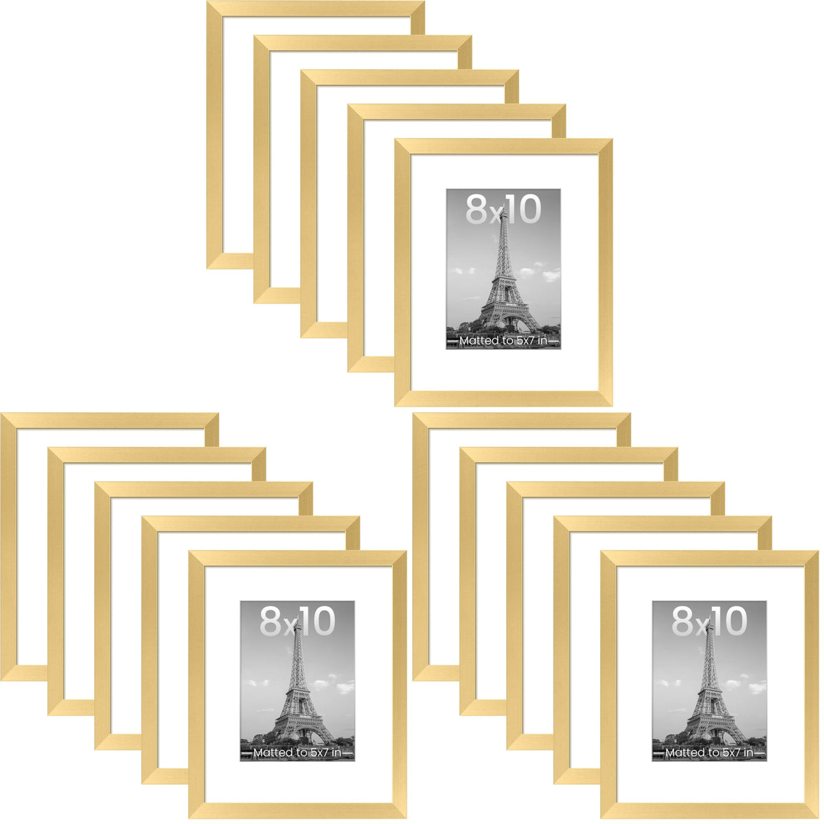 upsimples 8x10 Picture Frames, Gallery Wall Frames Set of 5, Black